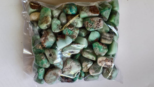 CHRYSOPRASE TUMBLE STONES - 1 KG