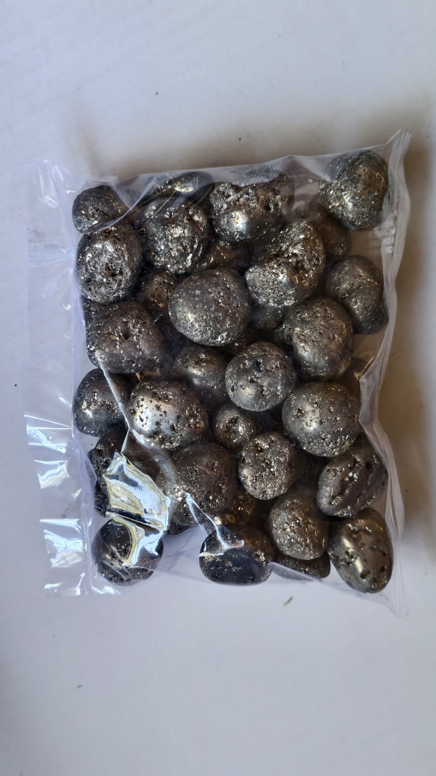 PYRITE CLUSTER TUMBLE STONES - 1 KG