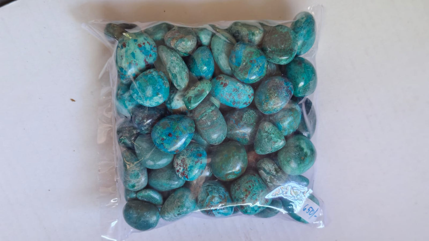 CHRYSOCOLLA TUMBLE STONES - 1 KG