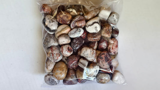 CRAZY LACE AGATE TUMBLE STONES - 1 KG