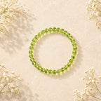 NATURAL PERIDOT 6MM BRACELET