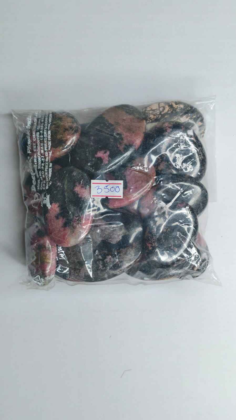 RHODONITE PALMSTONES BAG 1 - 1 KG, 15 to 20 PCS