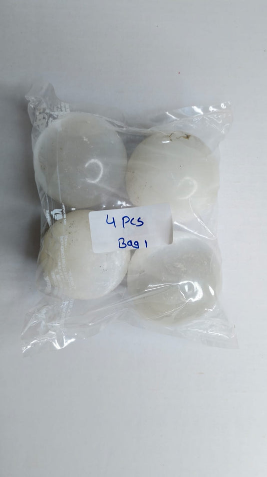 SELENITE SPHERE BAG 1 - 1KG, 4 PCS