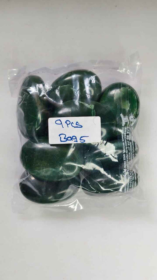 GREEN JADE PALMSTONES BAG 5 - 1 KG, 9 PCS