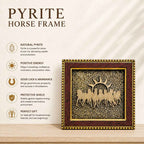 Aeora Rocks Natural Pyrite Horse Frame – Vastu & Feng Shui Crystal Décor for Wealth, Success, Prosperity & Good Luck