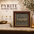 Aeora Rocks Natural Pyrite Horse Frame – Vastu & Feng Shui Crystal Décor for Wealth, Success, Prosperity & Good Luck