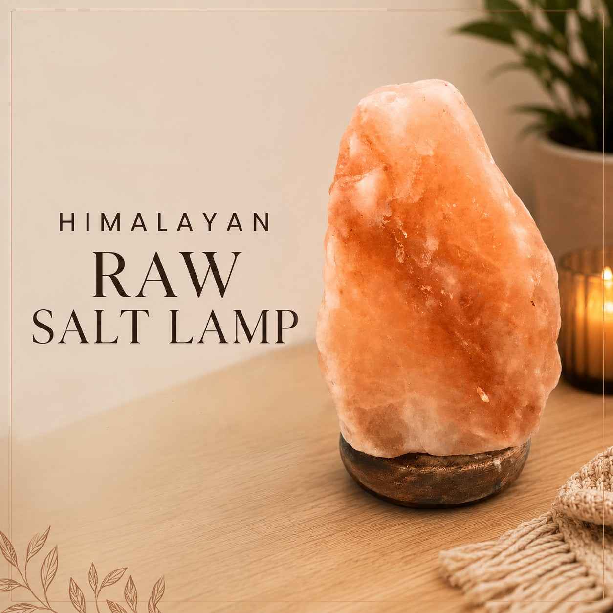 Aeora Rocks Natural Himalayan Raw Salt Lamp – Crystal Rock Lamp for Home Décor, Relaxation, Meditation & Ambient Lighting