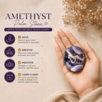 Aeora Rocks Natural Amethyst Palm Stone – Crystal for Calm Mind, Emotional Balance & Spiritual Healing