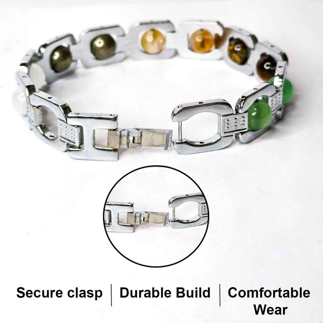 Aeora Rocks Metal Dhan Yog Bracelet – Natural Crystal Bracelet for Wealth, Prosperity & Positive Energy