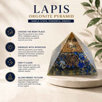 Aeora Rocks Lapis Lazuli Orgonite Pyramid – Energy Generator for Protection, Meditation, Spiritual Healing, Chakra Balancing, Reiki & Home Décor