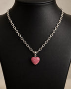 Rhodonite Heart Pendant – Pink Gemstone Jewellery | Aeora Rocks
