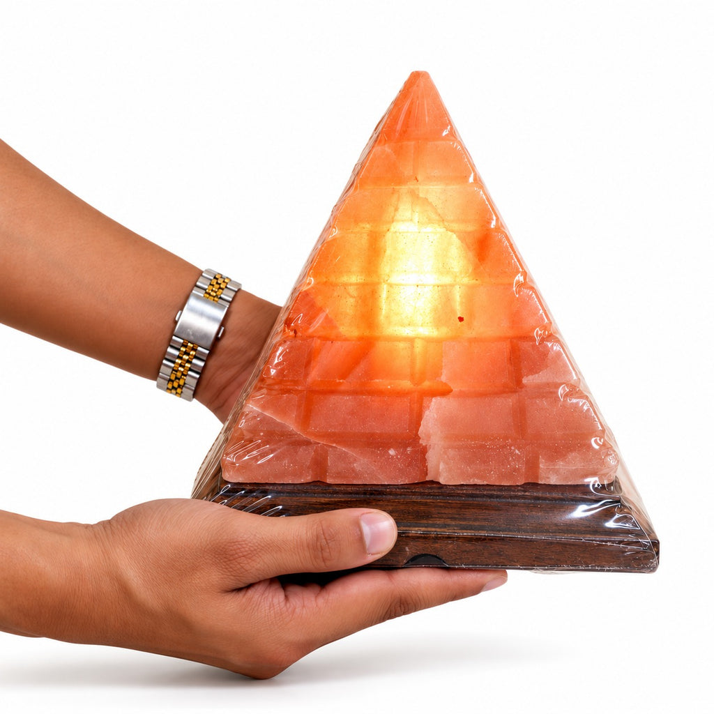 Himalayan Pink Rock Salt Lamp Pyramid – Aeora Rocks