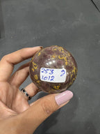 Fruit Jasper Sphere 253g - AEORA ROCKS INDIA -Healing Crystals superstore