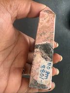 Rhodonite Tower 110g - AEORA ROCKS INDIA -Healing Crystals superstore