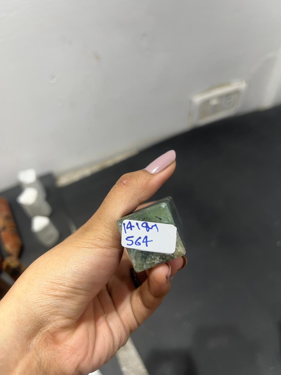 prehnite stone tower 141g - AEORA ROCKS INDIA -Healing Crystals superstore