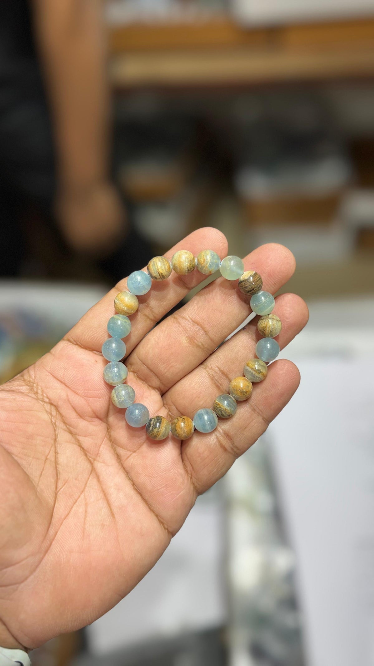Blue Celesite Bracelet - AEORA ROCKS INDIA -Healing Crystals superstore