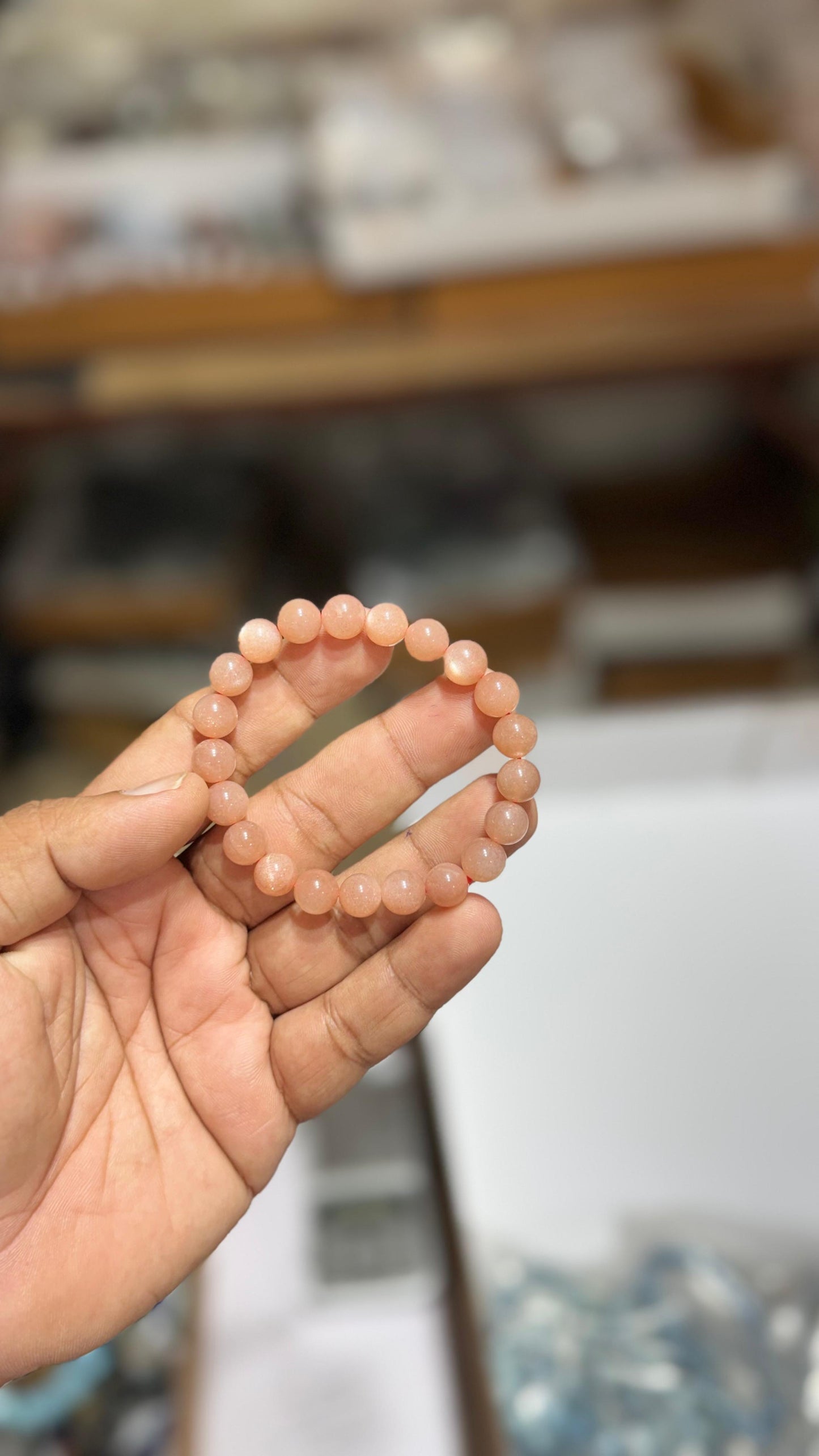 Peach Moonstone Bracelet