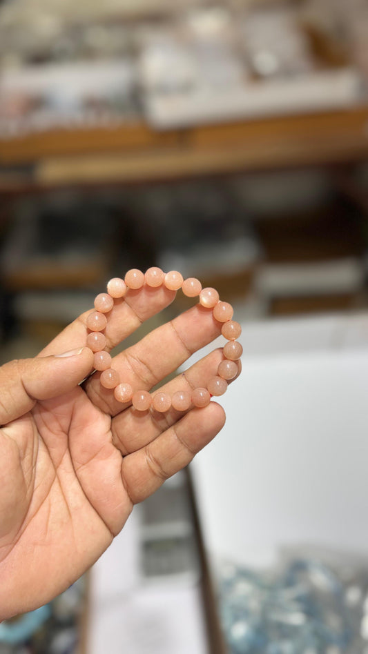 Peach Moonstone Bracelet