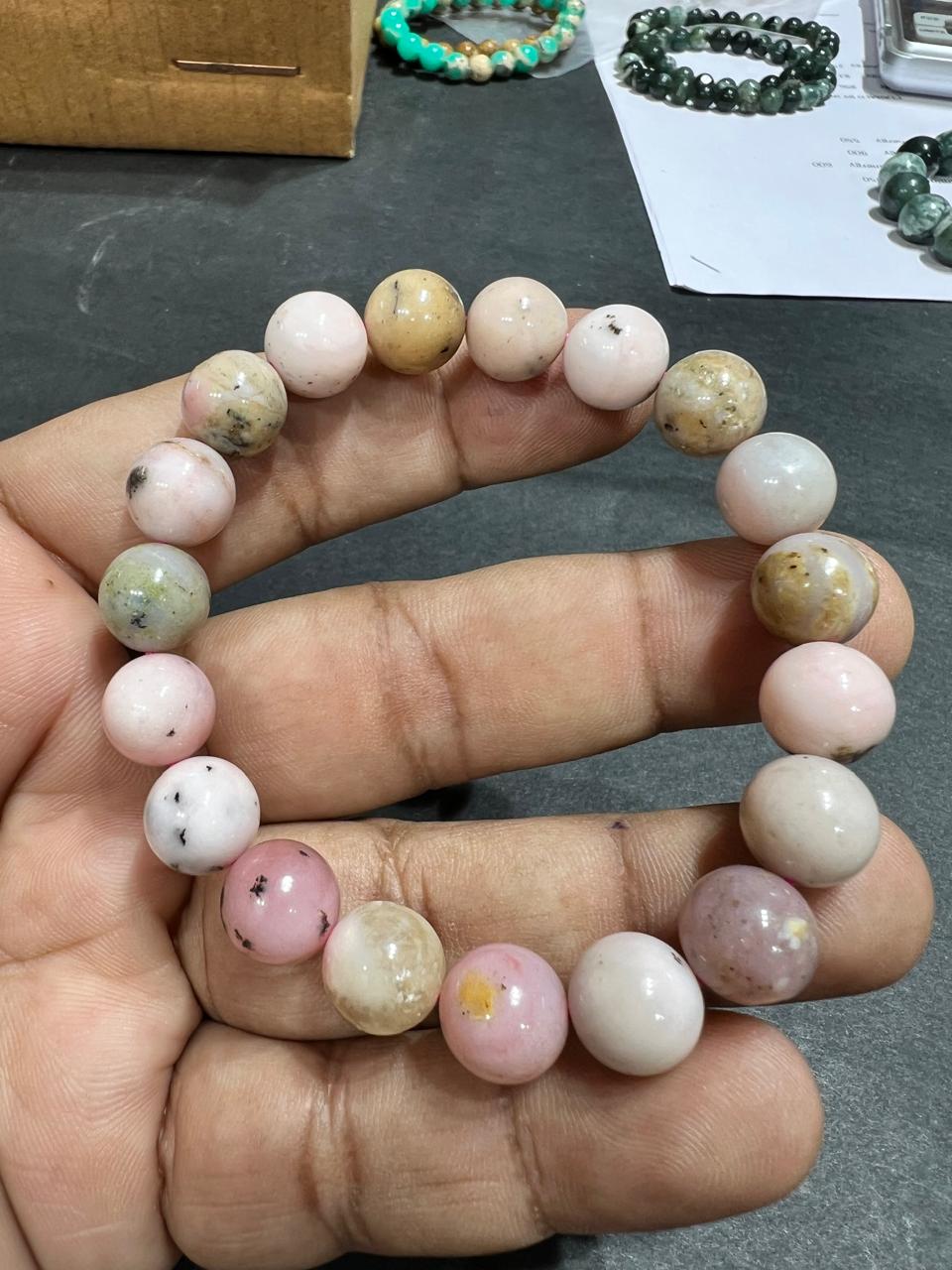 Pink Opal Bead Bracelet 30% off - AEORA ROCKS INDIA -Healing Crystals superstore