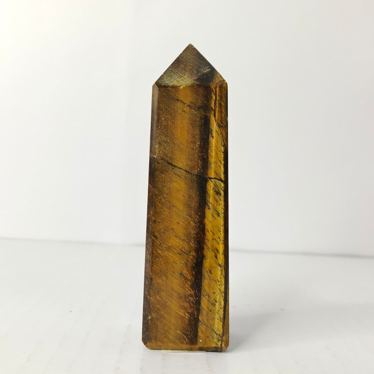 Natural Tiger Eye Tower– Polished Crystal Obelisk - AEORA ROCKS INDIA -Healing Crystals superstore