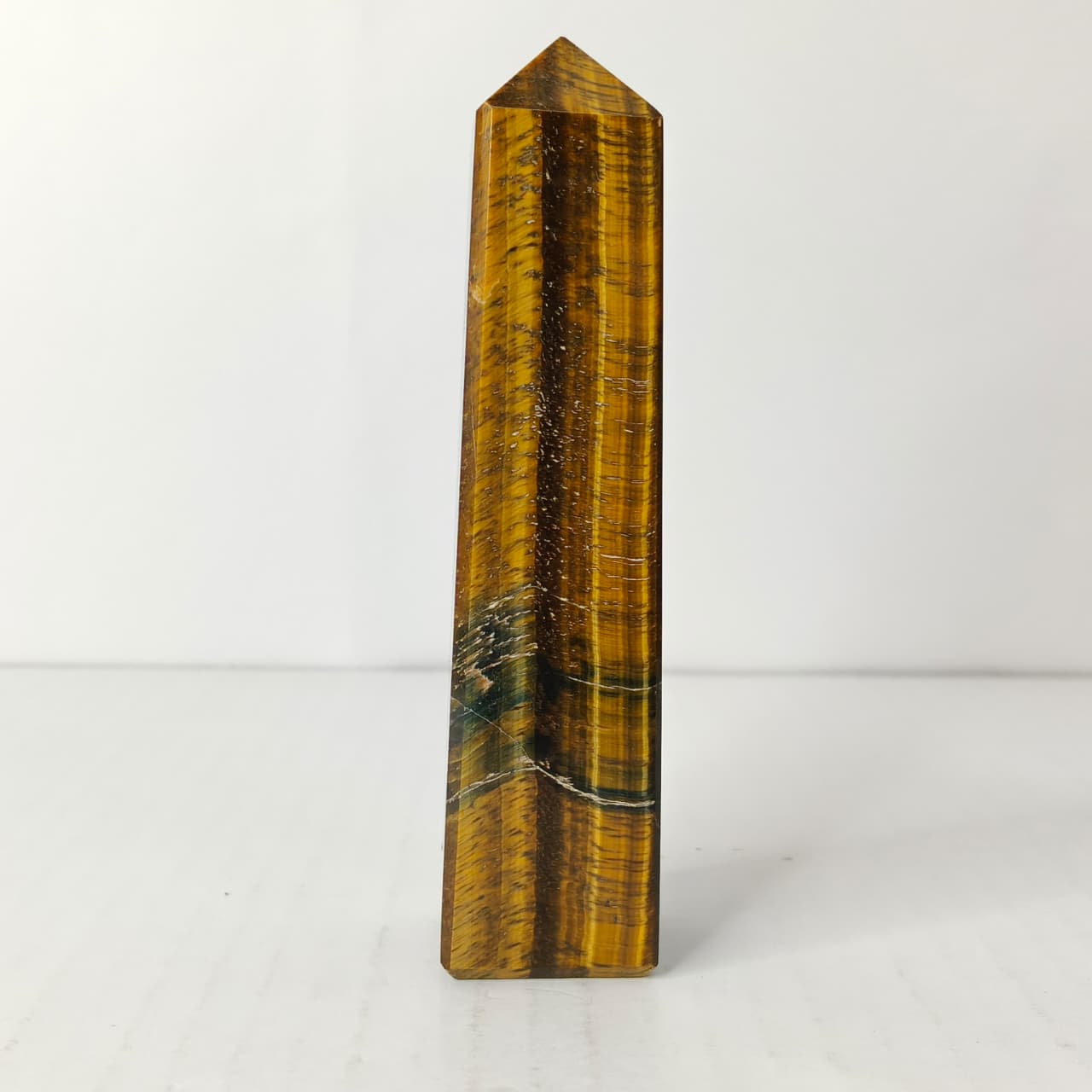 Natural Tiger Eye Tower– Polished Crystal Obelisk