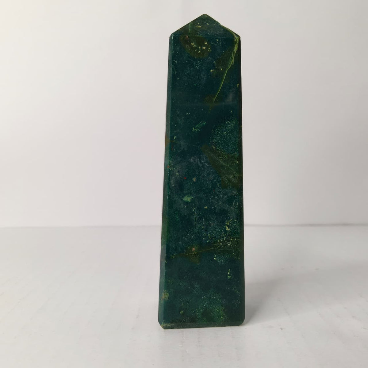 Bloodstone Obelisk/Tower :Healing Point for Vitality & Courage - AEORA ROCKS INDIA -Healing Crystals superstore