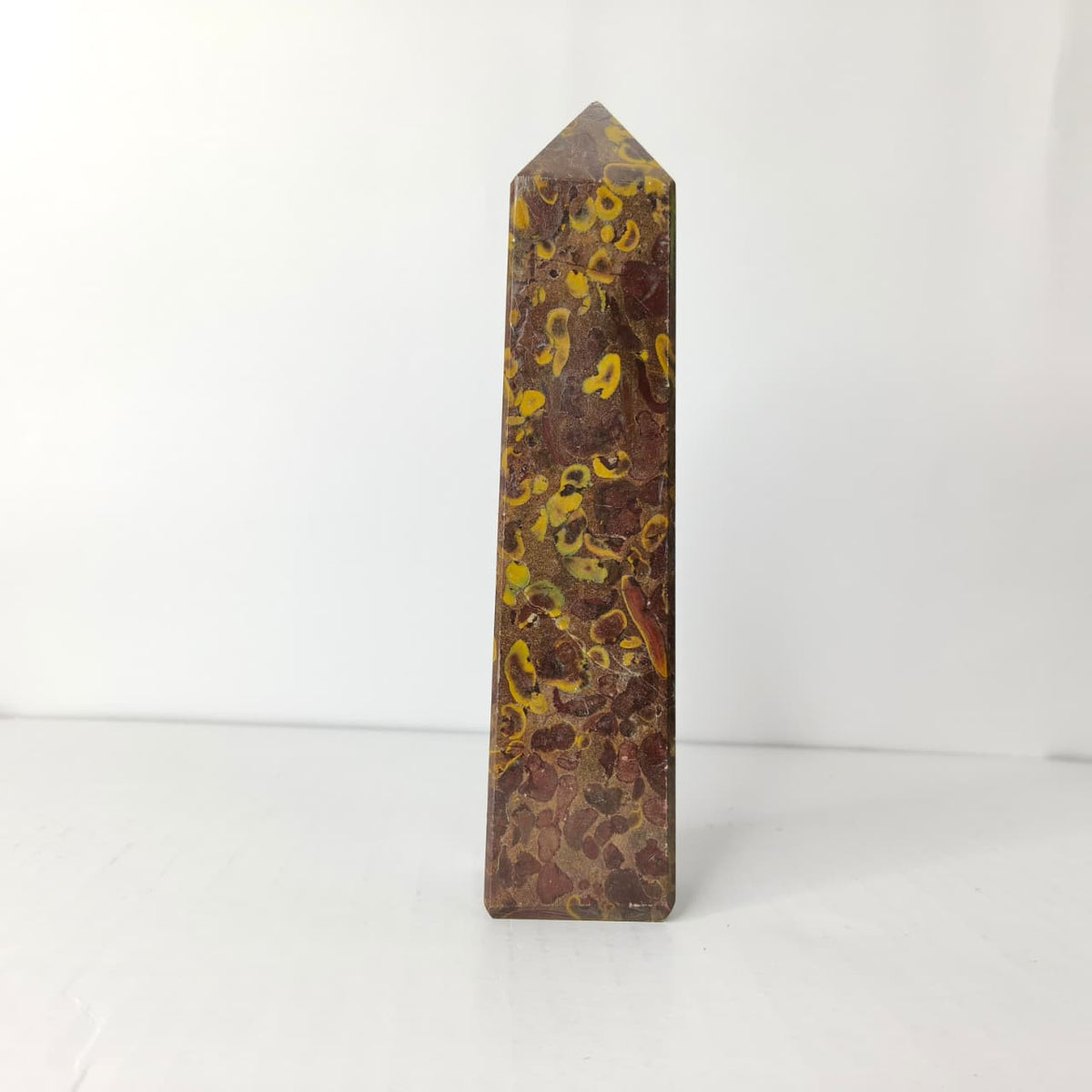 Natural Fruit Jasper Crystal Tower | Polished Fruit Jasper Point for Grounding, Stability & Vital Energy - AEORA ROCKS INDIA -Healing Crystals superstore