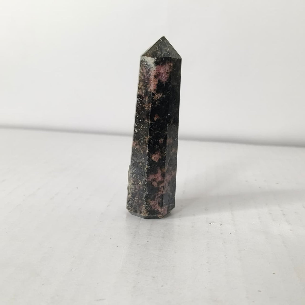 Natural Rhodonite Point Pencil Tower – Love & Emotional Healing Crystal Obelisk - AEORA ROCKS INDIA -Healing Crystals superstore