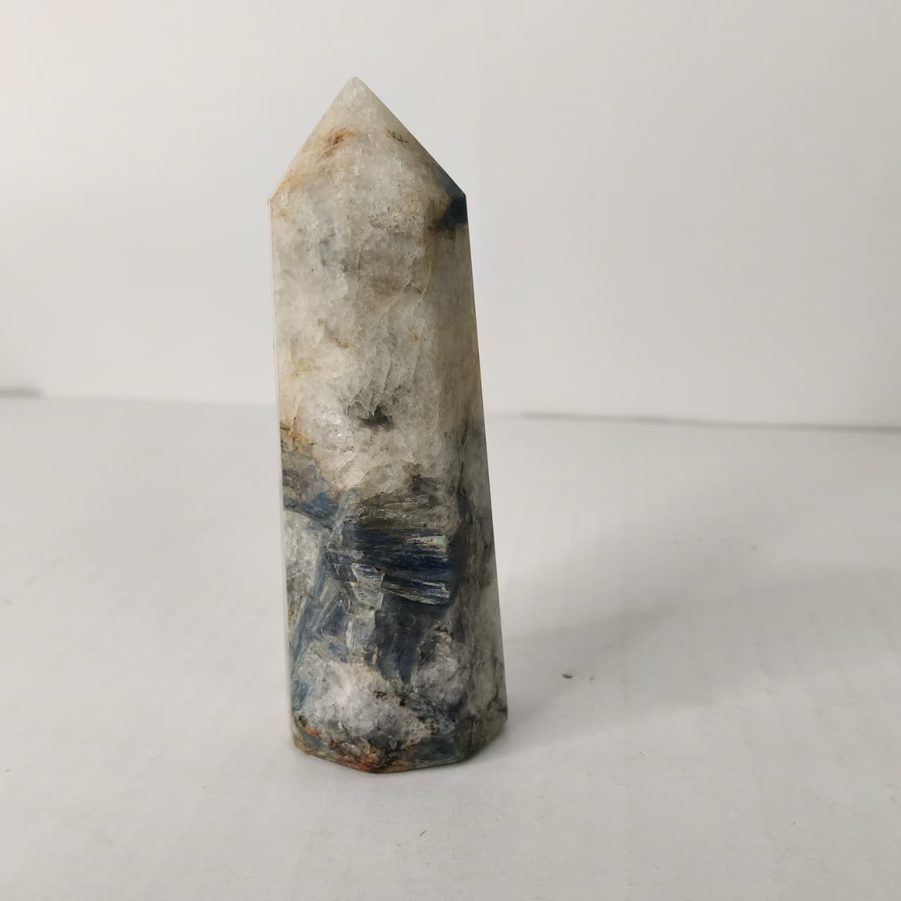 Natural Blue Kyanite Point Tower – Alignment & Communication Crystal Obelisk