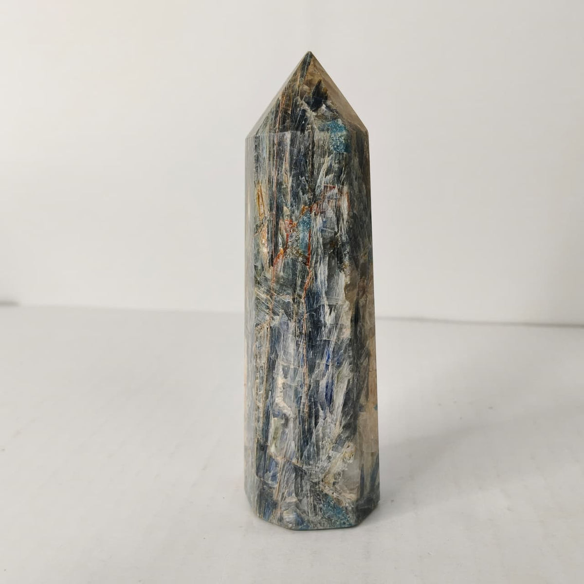 Natural Blue Kyanite Point Tower – Alignment & Communication Crystal Obelisk - AEORA ROCKS INDIA -Healing Crystals superstore