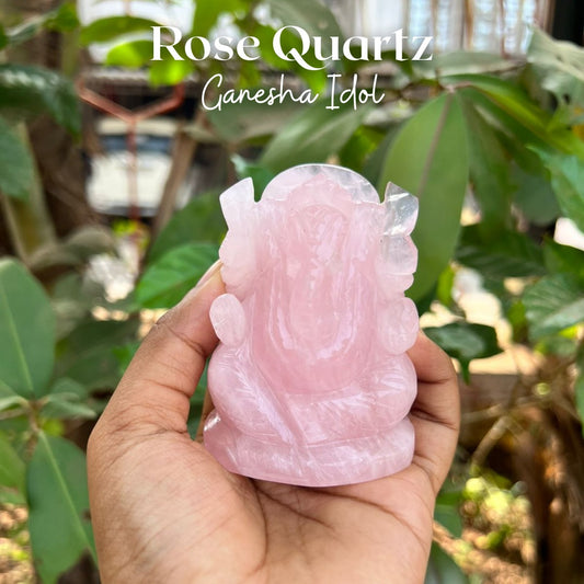 Rose quartz Ganesha
