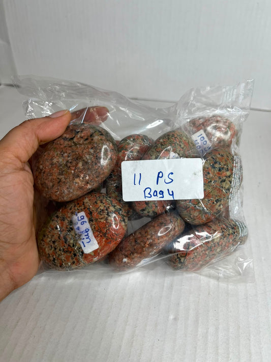UNAKITE B PALM STONE BAG 4 - 1 KG, 11 PCS - AEORA ROCKS INDIA -Healing Crystals superstore