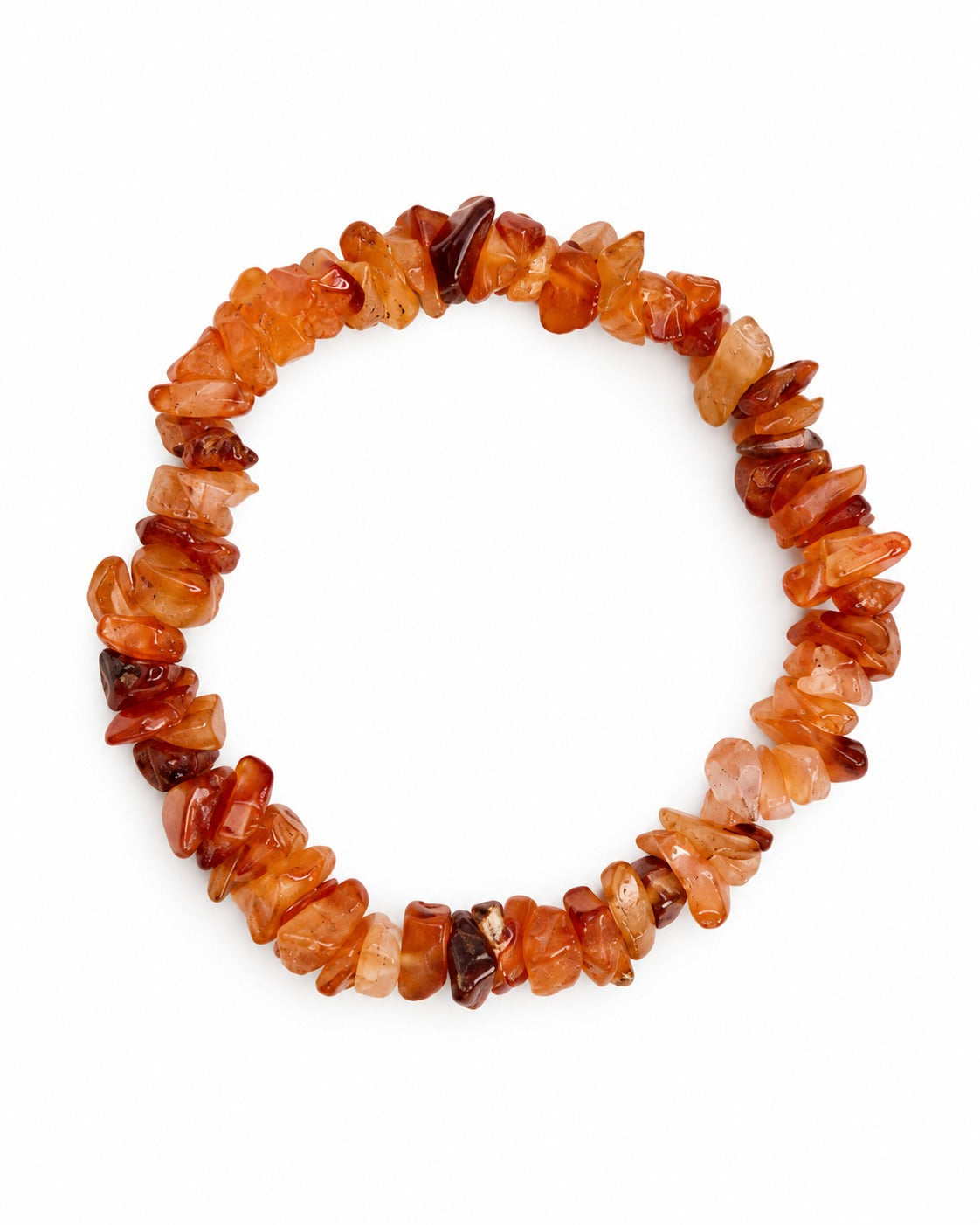 Red Carnelian Chips Bracelet | Natural Gemstone | Aeora Rocks