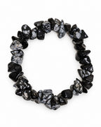 Snowflake Obsidian Chips Bracelet | Natural Gemstone | Aeora Rocks