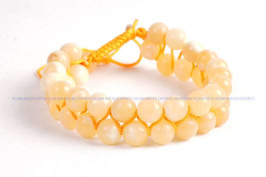 Yellow Calcite String Bracelet in India