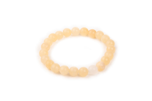 Yellow Calcite Bead Bracelet