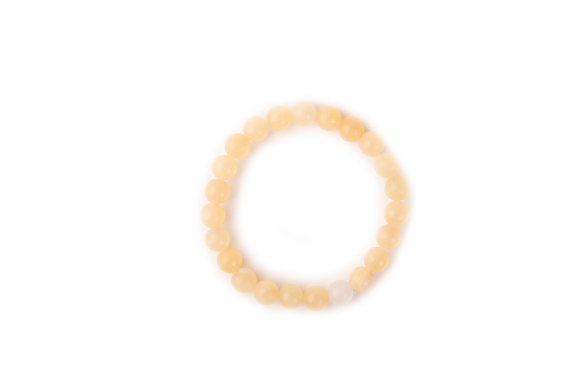 Yellow Calcite Bead Bracelet