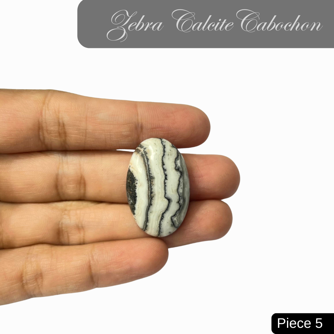 Zebra Calcite Cabochons - AEORA ROCKS INDIA -Healing Crystals superstore