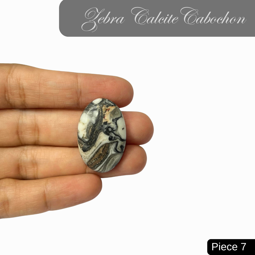 Zebra Calcite Cabochons - AEORA ROCKS INDIA -Healing Crystals superstore