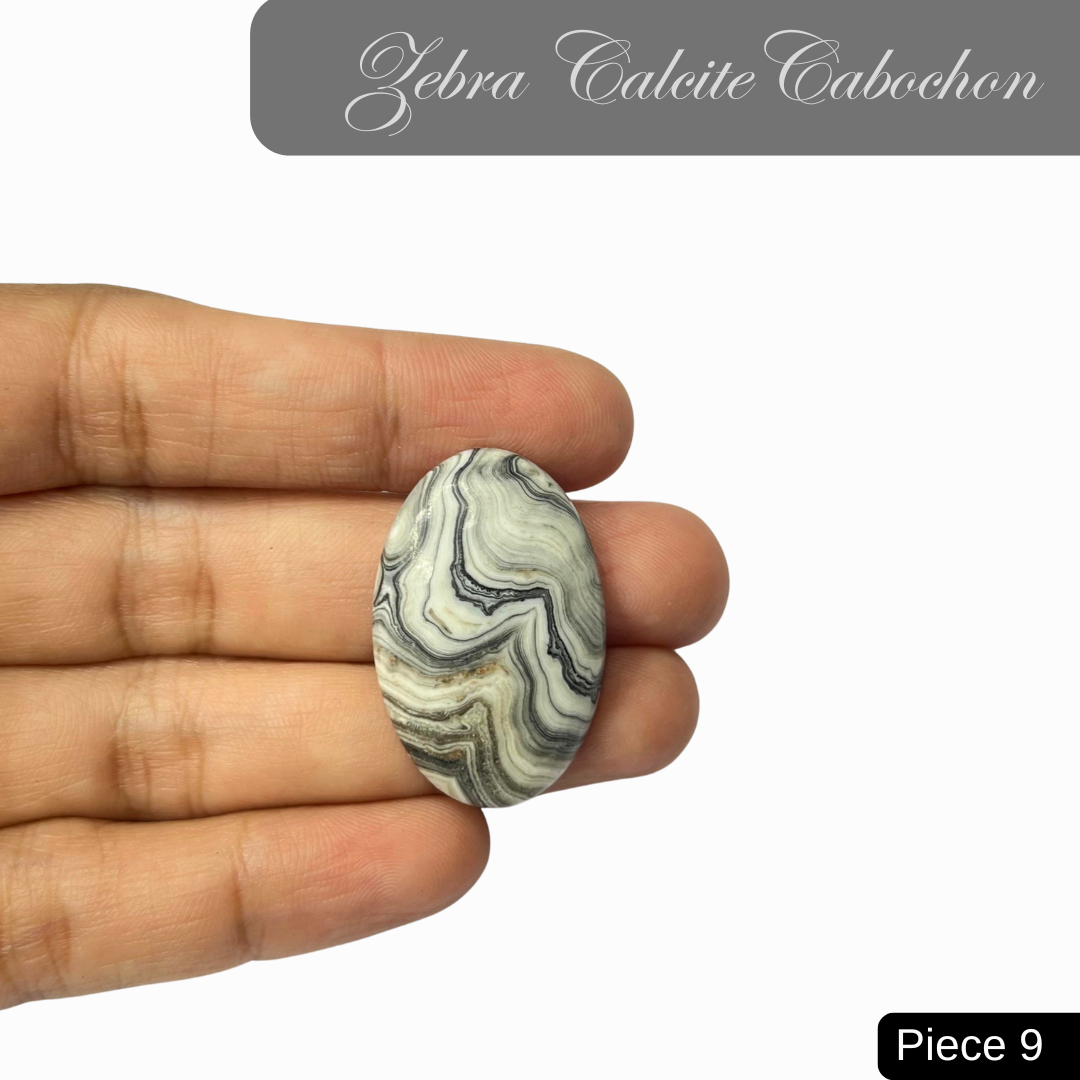 Zebra Calcite Cabochons - AEORA ROCKS INDIA -Healing Crystals superstore