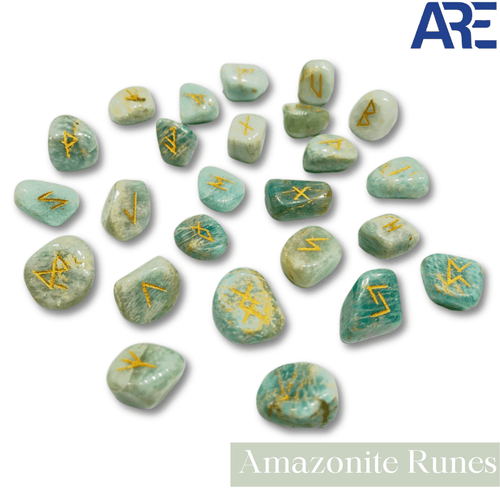 Amazonite Runes in India - Aeora Rocks - AEORA ROCKS INDIA - Healing Crystals superstore