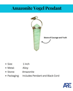 Amazonite Vogel Pendant - AEORA ROCKS INDIA - Healing Crystals superstore