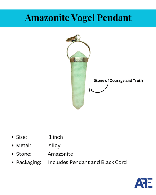 Amazonite Vogel Pendant - AEORA ROCKS INDIA - Healing Crystals superstore
