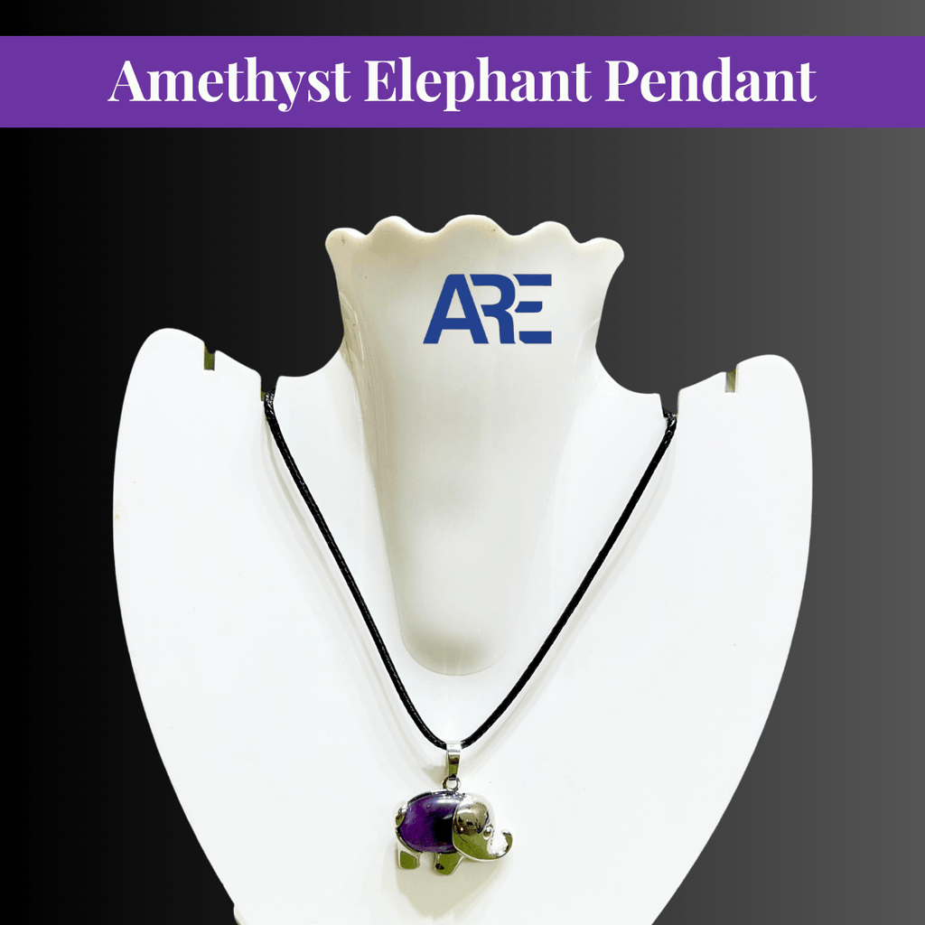 Amethyst Elephant Pendant - AEORA ROCKS INDIA - Healing Crystals superstore