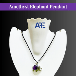 Amethyst Elephant Pendant - AEORA ROCKS INDIA - Healing Crystals superstore