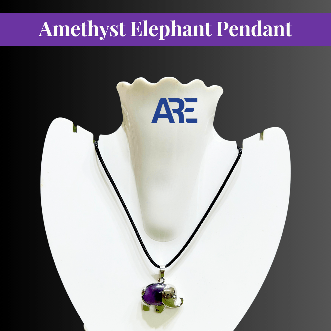 Amethyst Elephant Pendant - AEORA ROCKS INDIA - Healing Crystals superstore