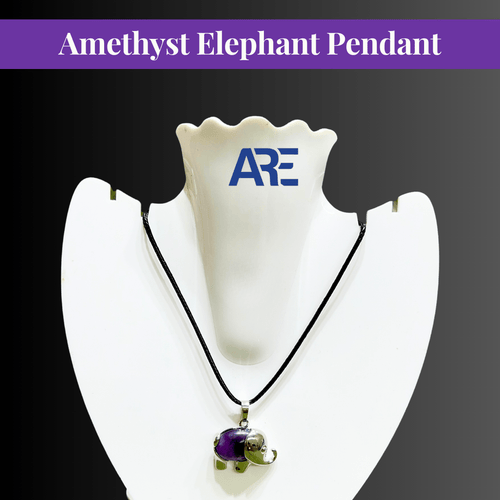Amethyst Elephant Pendant - AEORA ROCKS INDIA - Healing Crystals superstore