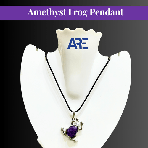 Amethyst Frog Pendant - AEORA ROCKS INDIA - Healing Crystals superstore