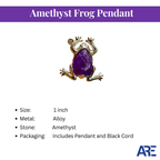 Amethyst Frog Pendant - AEORA ROCKS INDIA - Healing Crystals superstore