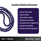 Amethyst Japa Mala - AEORA ROCKS INDIA - Healing Crystals superstore